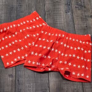 Hanna Andersson Bundle Two Pair Pajama Shorts Organic Cotton Orange Stars 2T